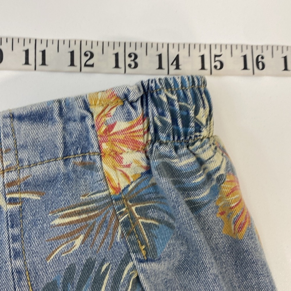 Fanas Venas Boho Cargo Floral Pants Denim XL - Picture 8 of 12